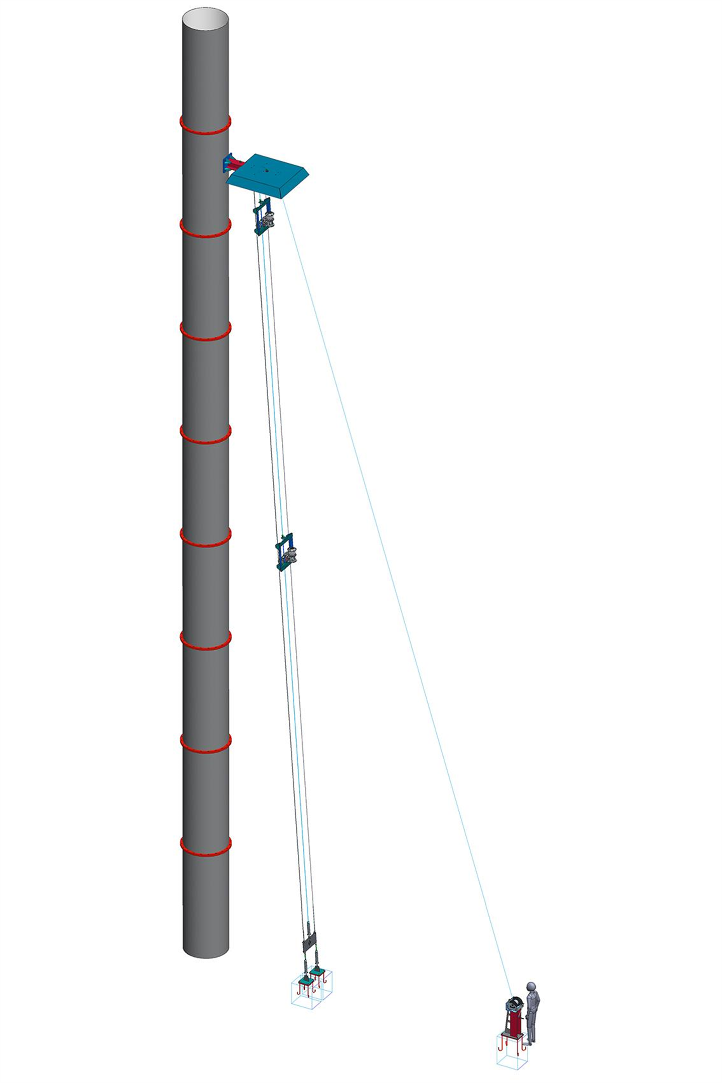 AWL Retractable and lowering systems Rope Lowering System