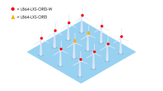 Aircraft Warning Lights for Wind Turbines - Medium Intensity "OREI" SAR activity