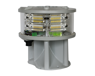 Medium Intensity Obstruction Light, multi-LED type, compliant to ICAO Annex 14 Type A and FAA L-865.
Medium intensity lights should be used for structures above 45m height during day and night time.